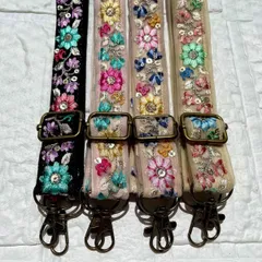 インド刺繍リボン　ショルダーストラップ　ショルダーベルト　スマホストラップ　＊No.42