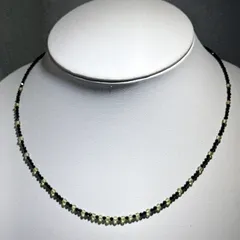 ペリドットブラックスピネルネックレスNO25-2430