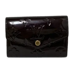 LOUIS VUITTON(ルイヴィトン) キーケース モノグラムヴェルニ ミュルティクレ6 M90902 アマラント イニシャル刻印 レザー