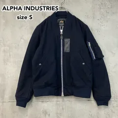 ALPHA INDUSTRIES アルファインダストリーズ MA-1 TYPE ブルゾン ジャケット S SMALL 紺 ネイビー ウール メルトン キルティング ジップアップ ミリタリー フライト ストリート ★ ◇■
