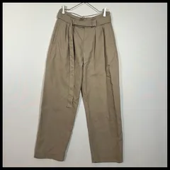 シーオール　SEEALL　ベルテッドワイドロングパンツ ベージュ　3