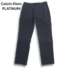 Calvin Klein PLATINUM カルバンクライン プラチナム 通年 ストレッチ★ スラックス パンツ Sz.30 メンズ 紺 ネイビー