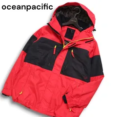 oceanpacific オーシャンパシフィック 秋冬 ロゴ刺繍★ 中綿 フーディー ブルゾン ジャケット スノーボード Sz.M メンズ 赤