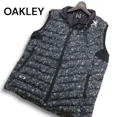 OAKLEY オークリー スカルコレクション 秋冬 スカル刺繍★ 総柄 ダウン ベスト Sz.XL　メンズ ゴルフ