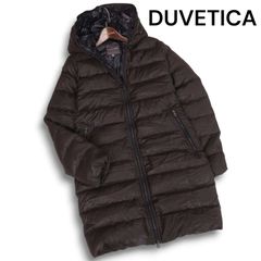 デュベティカ DUVETICA フード付ダウンコート ジップファスナー 黒 