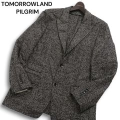 TOMORROWLAND アンコンジャケット ペーパー混 ニットツイード 黒 