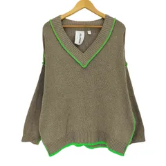 ユーズドフルギ USED古着 {{COLLUSION}} インサイドアウト Vネック ニット メンズ import:M