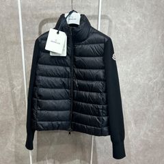極美品】 MONCLER モンクレールダウンマフラーロゴワッペン黒ブラック