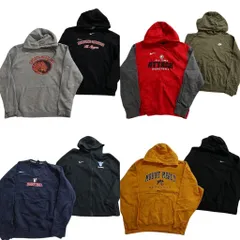 古着卸 まとめ売り ナイキ NIKE スウェット 8枚セット (メンズ XL ) プルオーバー フーディー チームロゴ スウォッシュ 中古 古着 NC8438