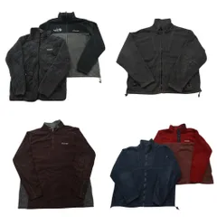 古着卸 まとめ売り コロンビア フリース MIX 6枚セット (メンズ XL ) ハーフスナップ ハーフジップ 企業 中古 古着 NC8224