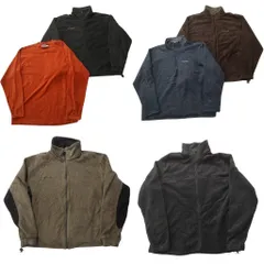 古着卸 まとめ売り コロンビア フリース 6枚セット (メンズ XL ) ハーフジップ バイカラー スタンドカラー プルオーバー 中古 古着 NC8216