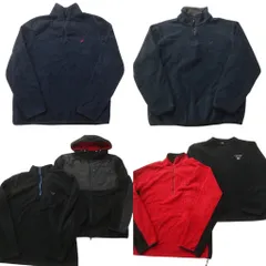 古着卸 まとめ売り ブランドMIX フリース 6枚セット (メンズ L /XL ) ノーティカ チャップス フーディー ハーフジップ 中古 古着 NC8296