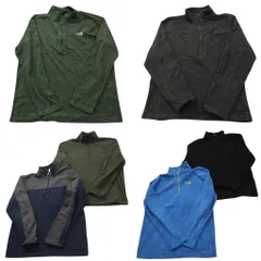 古着卸 まとめ売り ノースフェイス フリース 6枚セット (メンズ L ) ハーフジップ デナリ ワンポイント ロゴ 中古 古着 NC8418