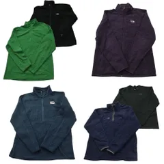 古着卸 まとめ売り ノースフェイス フリース 6枚セット (メンズ L ) ハーフジップ フルジップ ワンポイント ロゴ 中古 古着 NC8416