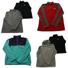 古着卸 まとめ売り ノースフェイス フリース 6枚セット (メンズ L ) フーディー ハーフジップ バイカラー スタンドカラー 中古 古着 NC8413