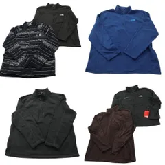 古着卸 まとめ売り ノースフェイス フリース 6枚セット (メンズ 2XL /3XL ) デッドストック 総柄 ハーフジップ スタンドカラー 中古 NC8402