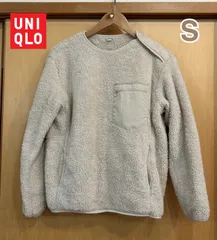 ユニクロ（UNIQLO）のファーリーフリースプルオーバー（長袖）　S   オフホワイト