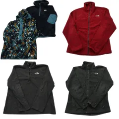 古着卸 まとめ売り ノースフェイス フリース MIX 5枚セット (メンズ S ) 総柄 フーディー ハーフジップ 中古 古着 NC8467