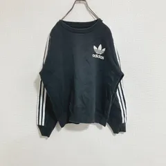 【ロゴ】adidas アディダスオリジナルス　スウェットトレーナー　黒　レディースS