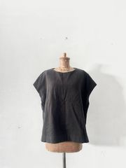 Plage リネン フロントタック ノースリーブブラウス プルオーバー V 