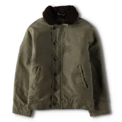 フランス軍 デッキジャケット ミリタリー モッズコート 裏ボア 緑 M