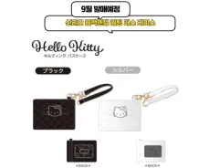 新品 サンリオ ブラックエンジェル キルティング パスケース - シルバー