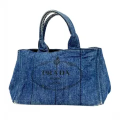 プラダ(Prada) プラダ トートバッグ カナパ デニム ブルー レディース