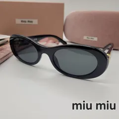 ミュウミュウ アイウェア サングラス miumiu MU06ZS 1AB5S0 レディース Made In Italy オーバル ブラック