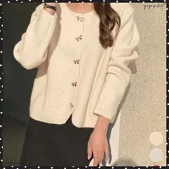  金ボタンニットカーディガン 秋冬 韓国風 レディース ニットトップス 前開きニットウェア無地 ニットセーター長袖 ニット羽織 着回し おしゃれ ニットアウター通学 クルーネックニット 大人可愛いトップス 通勤コーデ春夏秋冬