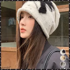  ビーニー帽 ニット帽子 リボン柄 レディース ニットキャップ ふわふわ 小顔 折り畳み カジュアル 可愛い 暖かい お出掛け アウトドア 旅行 ストリート帽子 防風防寒グッズ 韓国風 秋冬帽子