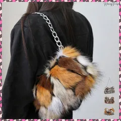 送料無料  ファーチェーンバッグミニトートバッグ秋冬 ボリュームフェイクファー チェーン肩掛けバッグ レディース おしゃれ手提げカバン レオパード柄 ふわふわ鞄 ハンドバッグ エコファー バッグ 2WAY ヒョウ柄 モコモコバッグ軽量