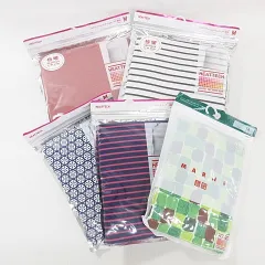 ユニクロ UNIQLO Tシャツ 5点セット 長袖 タートルネック ヒートテック 極暖 無地 ボーダー 総柄 グリーン ブルー レッド ホワイト 緑 青 赤 白 M