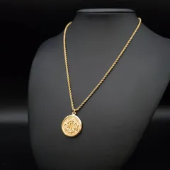 美品 Christian Dior クリスチャンディオール ネックレス エンブレム コイン サークル 旧ロゴ 刻印 70s 80s ヴィンテージ オールド Germany製 ドイツ製 ゴールドカラー 上品 豪華 ギフト プレゼント 贈り物
