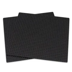 クラシック 互換性 プレート 32×32ポッチ ブロック 2枚セット 基礎板 (ブラック) INIBUD