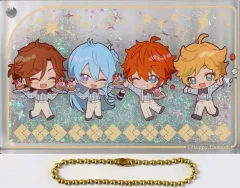 【中古】キーホルダー 三毛縞斑＆日々樹渉＆明星スバル＆春川宙 スノードーム風リキッドアクリルキーホルダー 「あんさんぶるスターズ!! ENSEMBLE HOLIDAY!!×animatecafe」