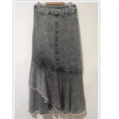 【VisàVis】アシンメトリー　デニム　ロングスカート　マーメイドスカート　サイズ　S