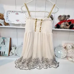 AXES femme ローズ刺繍 シフォンミニONE PIECE