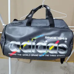 希少ビンテージ adidas (アディダス) スポーツバッグ / ボストンバッグ (グレー)【1980-90年代デサント時代】