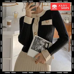 【送料無料】ニットセットアップ レディース 韓国風 ニットアンサンブル レトロ バイカラー ニットカーディガン ハイウエストプリーツスカート ツーピースセット 長袖 上下セット 秋冬 オフィス 通勤 春秋 クラシカル 新品 未使用 CH83YATONG-087