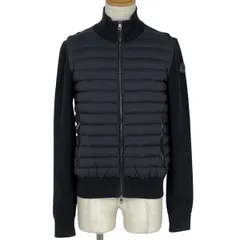 モンクレール MONCLER MAGLIA TRICOT CARDIGAN ダウン ニット切り替え トップス カーディガン ネイビー レディース 【中古】