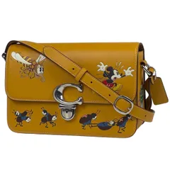 コーチ COACH ストゥディオ ショルダーバッグ ミッキーマウス アンド バグ ディズニー ショルダーバッグ レザー イエロー CH467 レディース 【中古】