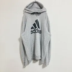 【ビッグロゴ】00s adidas アディダス　プルオーバーパーカー　グレー　2XO