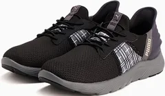 プーマ PUMA SOFTRIDEREMIEASEINチェッカー ウィメンズ ランニング シューズ レディース トレーニング ジョギング スリッポン 通気性  31107703 プーマ ブラック/ギャラク