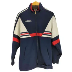 アディダス adidas デサント製 ロゴ刺繍トラックジャケット メンズ JPN：L 