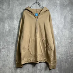 【良品】Good On｜グッドオン，プルオーバーフーディ，パーカー，ハーフジップ，無地，太アーム，裏起毛