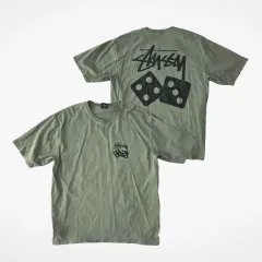 XL STUSSY DICE 半袖Tシャツ カーキ