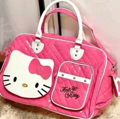 新品／入荷準備中 ホットピンク ハローキティ キルティング ボブサン ショルダーバッグ 旅行バッグ