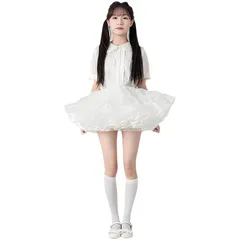 [BTKAKAN] パニエ レディース チュチュスカート スカート ペチコート 無骨 透気性 肌に優しく、脚にチクチクしません 調整可能な腰帯 (30cm フィルパワー12 ホワイト) 0
