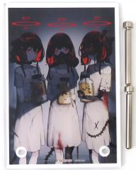 【中古】アクリルスタンド・アクリルパネル 三猿(見ざる・聞かざる・言わざる) ミニアクリルキャラクタープレート 「三猿(見ざる・聞かざる・言わざる) プレミアムセット 1/12 アクションフィギュア」 あみあみ購入特典