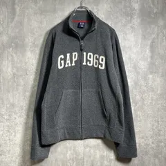 【良品】00's，OLD GAP｜オールド ギャップ，ジップアップフリースジャケット，刺繍ワッペン，ハイネック，太アーム
